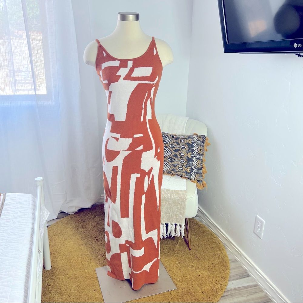 Bodycon Dress- Summer Knit Maxi Dress Sleeveless Y2K 90s